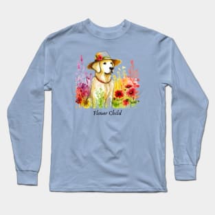 Flower Child - Golden Retriever Long Sleeve T-Shirt